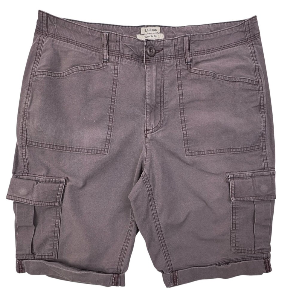 LL Bean Favorite Fit Cargo Bermuda Shorts 10 Dark Taupe Utility Gorpcore